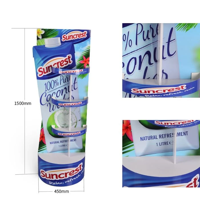 Eye-Catching Tray Beverage Paper Display Rack